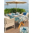 thumbnail image 5 of Rectangle Outdoor Tablecloth With Umbrella Hole And Zipper– Retro Coastal Waterproof Patio Table Cover for Party, Picnic, Backyard, 54"x80" , Wood Texture Octopus Starfish Shell Teal, 5 of 8