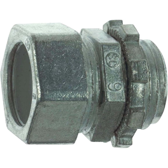 Halex Electrical Metallic Tubing Compression Connector - Durable Zinc - Pack of 5, 0.75 in.
