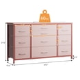 thumbnail image 4 of 10-Drawer TV Stand for 55" TV with Power Outlets, Wood Top, 4 of 7