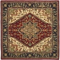 thumbnail image 1 of Safavieh Heritage Collection HG625A Handmade Traditional Oriental Red Wool Square Area Rug (6' Square), 1 of 4