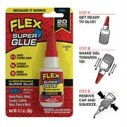 Flex Super Glue Gel Strong Precision Tip Glue for Smooth Bonds on Vertical and Uneven Surfaces, 20 Grams