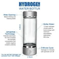 thumbnail image 5 of Upgraded Hydrogen Water Bottle with PEM SPE Technology, Portable Rechargeable Hydrogen Water Ionizer Machine, Hydrogen Water Generator for Home Travel, Gift for Men Women (Silver), 5 of 7
