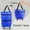Blue, variant on NGTEVOOS Clearance Portable Shopping Wheel Bag Tug Bag Telescopic Roller Bag Supermarket Shopping Bag Shopping Cart Foldable Backpack