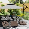 thumbnail image 3 of Outsunny Cantilever Offset Umbrella Base, Heavy Duty Outdoor Umbrella Stand Base, Sand/Water Filled Patio Umbrella Base for Garden, Poolside, Brown, 3 of 9