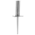 thumbnail image 1 of Raindrops Durable Plated Silver Football Flagpole Holder with Spring Mounted Spike for Soccer Fields, 1 of 8