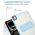 thumbnail image 3 of TECH CIRCLE for iPad Pro 13-inch (M4) 2024 Release Clear Case with Foldable Kickstand, Screen Protector Film and Stylus Included, Slim Fit Thin Lightweight Protective Transparent Back Cover, Blue, 3 of 7