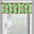 thumbnail image 2 of Ambesonne Cherry Valance Pack of 2, Simplistic Cherries, 42"X12", Pale Green and Burgundy, 2 of 5