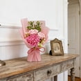 thumbnail image 1 of Set de regalo ramo de flores de carnel con jabón de rosa artificial - Mini arreglo floral simulado, decoración aromática duradera, regalo romántico para mamá o esposa, 1 of 6