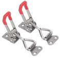 thumbnail image 1 of EIGTHTAIL Toggle Clamp 2 pcs Adjustable Toggle Catch Toggle Latch Metal Clamps Quick Release Pull Latch Tools Clip Clamp Draw Latch  for Door Cabinet Box Case Trunk Tool Boxes 150kg 304 S, 1 of 11