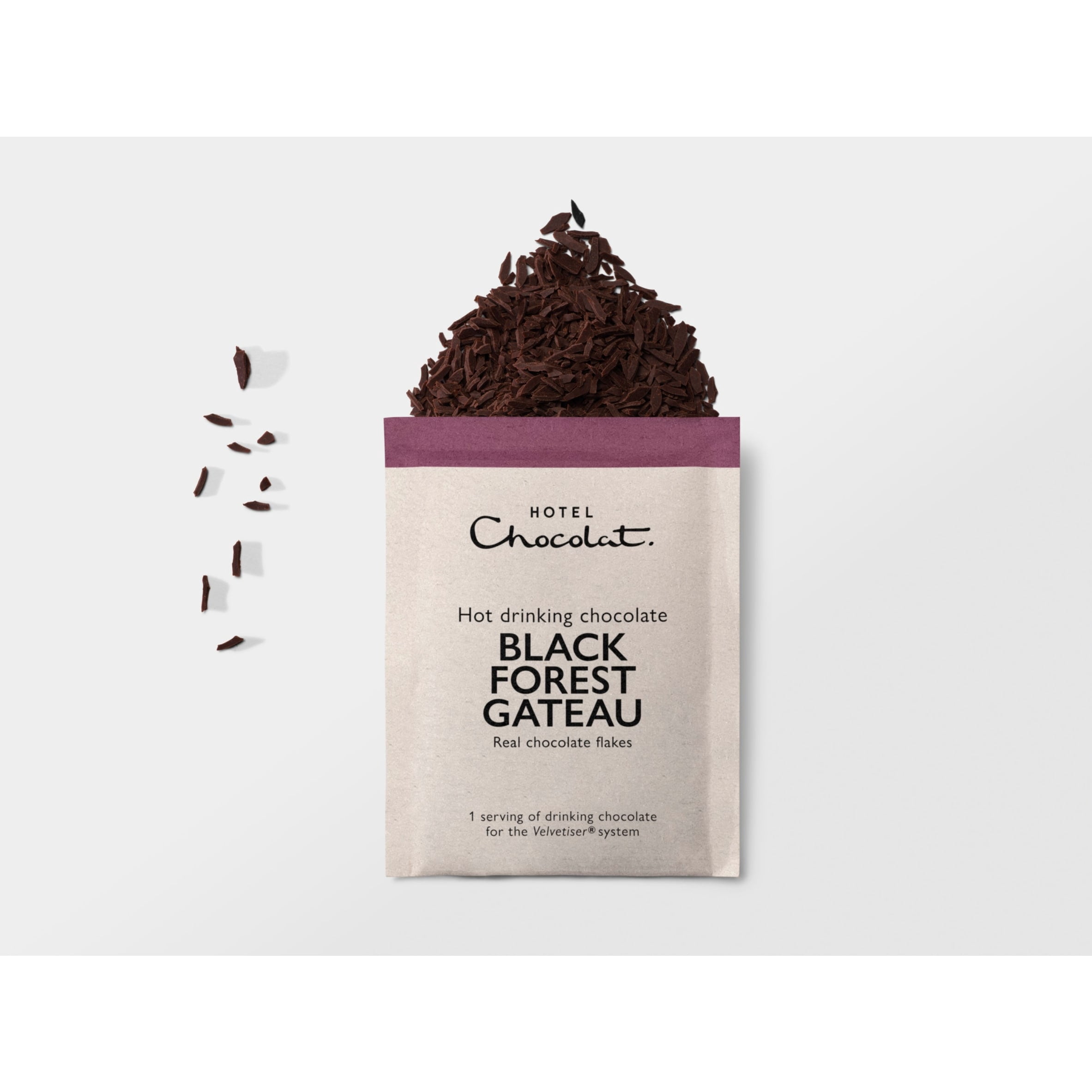 Hotel Chocolat Hot Drinking Chocolate Black Forest Gateau 5 x 31g, Imported from Britain