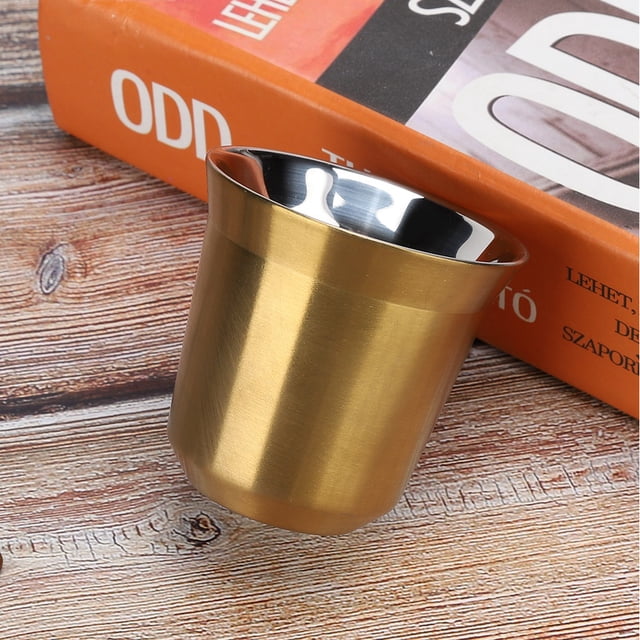 Wear-Resistant Ergonomic Design, Stainless Steel Coffee Cup, Cup, For Home For Coffee Shop Gold