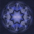 thumbnail image 1 of Ahgly Company Machine Washable Indoor Square Transitional Night Blue Area Rugs, 7' Square, 1 of 7