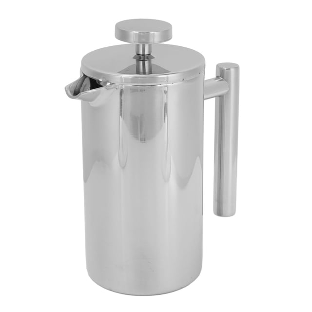 Cafetera A Presión Francesa De Doble Capa De Acero Inoxidable Portátil Para Viajes De Acampada Al Aire Libre