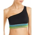 thumbnail image 2 of MSRP $80 Peixoto Zoni Asymmetric Contrast Trim Bikini Top Black Size Medium, 2 of 3