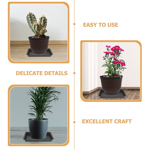 Pot de fleurs en plastique - MARQUE - 10 pièces - Soucoupes de jardin Pot de fleurs en plastique - MARQUE - 10 pièces - Soucoupes de jardin