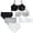 Mixed color 3PCS-D, variant on LYMAYTER Girls Breathable Cotton Underwear Set Classic Solid Training Cami Bra Comfort Brief