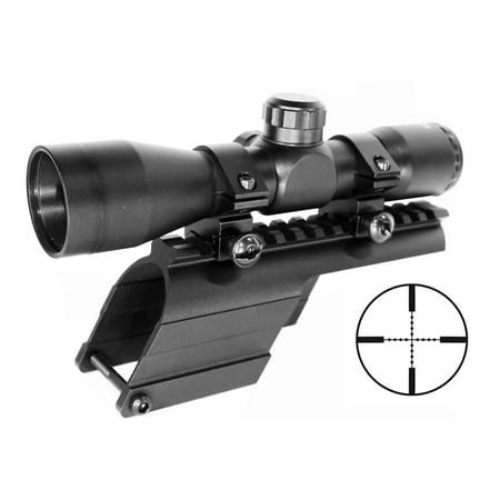 Trinity 4x32 Hunting scope and saddle mount for Mossberg 500 12 gauge, single rail (Best Hunting Scope Under 500)