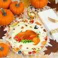 thumbnail image 4 of Oioii Pumpkin Fall Paper Plates Paper cup tablecloth and Napkins Party Supplies Pumpkin Leaves Disposable Tableware Set for Thanksgiving Autumn Harvest Party Decoration, 4 of 6