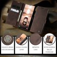 thumbnail image 6 of SaniMore Case for Samsung Galaxy S23 Ultra 6.6" 2023, Premium PU Leather Magnetic Cover Card Slots Cash Pocket Flip Kickstand Shockproof TPU Shell Full Protective Business Case For S23 Ultra, Coffee, 6 of 11