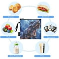 thumbnail image 5 of Haosy 3 Pack Reusable Ziploc Bags BPA Free Healthy Food Storage Bag Leakproof Sandwich Snack Freezer Bags Fierce Dinosaurs in Thunderstorm, 5 of 7