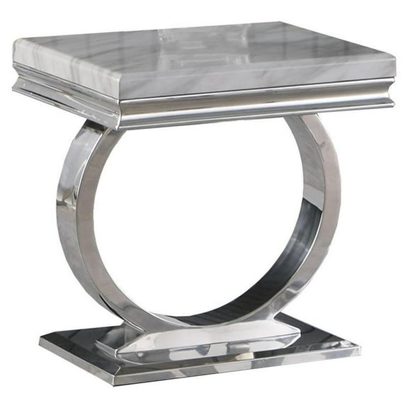 Lexington Square Faux Marble End Table