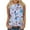 Blue, variant on Women Plus Size Tank Tops Sale Women Floral Print Tank Top Round Neck Dressy Tank Plus Size Sleeveless Tops Oversized Tank Tops