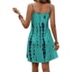thumbnail image 3 of Vestido de Verano para Mujer, con Tirantes Finos, Informal, Estampado, Bohemio, Floral, para Playa, Verde, Talla M, 3 of 9