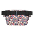 thumbnail image 3 of Kdxio Sac Banane Double Couche Imprimé Rétro Crâne Ceinture Réglable Sac Mains Libres Voyage Randonnée Course Sergé Poches de Sécurité, 3 of 9