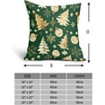 thumbnail image 4 of Christmas Green Pillow Covers 18X18 Inch Gold Xmas Tree Snowflakes Decorative Pillow Cases Set of 2 Winter Holiday Throw Pillows Farmhouse Home Decor for Sofa Couch Cushion Outdoor, 4 of 6