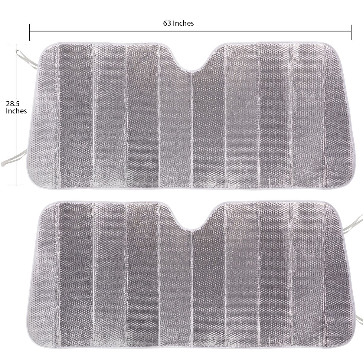 Auto Drive 1 Count Heavy-duty Silver Accordion Sunshade Product Size 63'' x 28.5'',