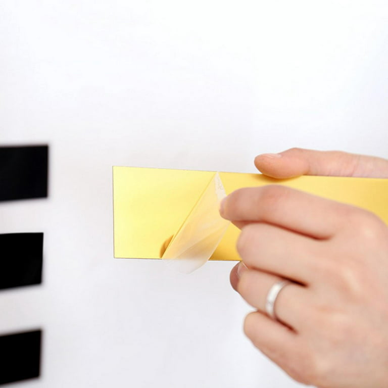 10PCS 2x7.87 DIY Striped Mirror Stickers Self Adhesive Long