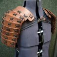 thumbnail image 3 of Armadura de hombro de samurái Ronin Steampunk medieval, accesorio de cosplay de caballero vikingo pirata, cinturón de cuero, hombreras, disfraz para Larp, 3 of 5