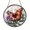 Acrylic 3.5 Inch, variant on Bright Copper Butterfly Purple Aster Suncatcher Circle Plaque Glass