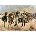 thumbnail image 2 of Remington, Frederic 32x25 Gold Ornate Wood Framed with Double Matting Museum Art Print Titled - Dismounted The Fourth Troopers Moving the Led Horses, 2 of 4