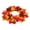 C, variant on Fall Candle Ring Small Wreath Artificial Maple Leaves Pumpkin 10.2” for Thanksgiving Halloween Autumn Harvest Festival Farmhouse Table Decor Gift-A