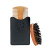 ZEUS Boar Bristle Pocket Beard Brush + Organic Sandalwood Double-Sided Comb - Grooming Tool Kit for Men!