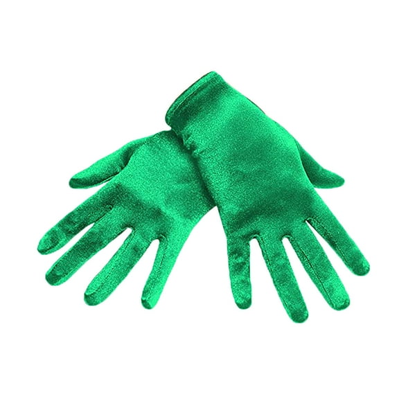 SELONE Wedding Gloves Pearl Bridal Gloves Evening Party Wrist Length Gloves for Women Girls Green