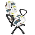 thumbnail image 1 of Animal Office Chair Slipcover, Cartoon Style Arrangement with Savannah Fauna Colorful Wildlife, Protective Stretch Decorative Fabric Cover, Standard Size, Multicolor, by Ambesonne, 1 of 5