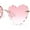 Gold Pink, variant on Hippie Flower Petal Beveled Lens Heart Shape Rimless Sunglasses Gold Brown
