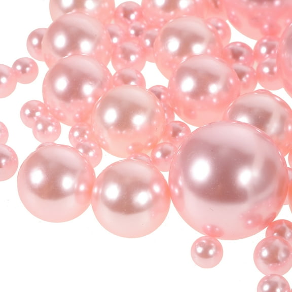 FRCOLOR 125Pcs Pink Floating Pearl Beads Wedding Centerpiece Decor for Party Scattering