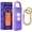 Double Flashing Lights - Purple + Copper Ring, variant on Halo-Siren Keychain, HaloSiren Personal Safety Alarm - 130db Loud Alarm Keychain with LED Strobe Light, Compact Emergency Siren (Double Flashing Lights - Black + Copper Ring)
