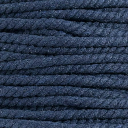 

Super Soft 3 Strand Twisted Cotton Rope - Multiple Colors to Choose from in Various Diameters and Lengths