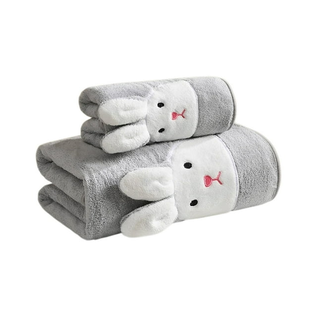 Easter Bunny Bath Towel Towel Set Thickened Corals Velvet Absorbent Quicks Dry