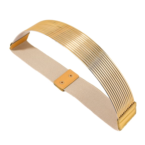 Gold Waist Belt Ladies Fashion Golden Buttoning Belt Dress Shirt Tight Waistband Fashion Accessory for Women