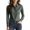 Army Green, variant on Shirts for Women Long Sleeve Regular Fit Button Down Shirt with Hidden Placket and Turn Down Collar for Work