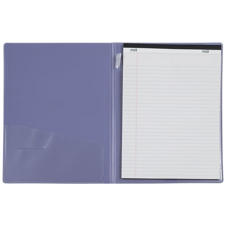 JAM Paper & Envelope Plastic Padfolio, Purple, 9 1/2 x 12 1/4 inches