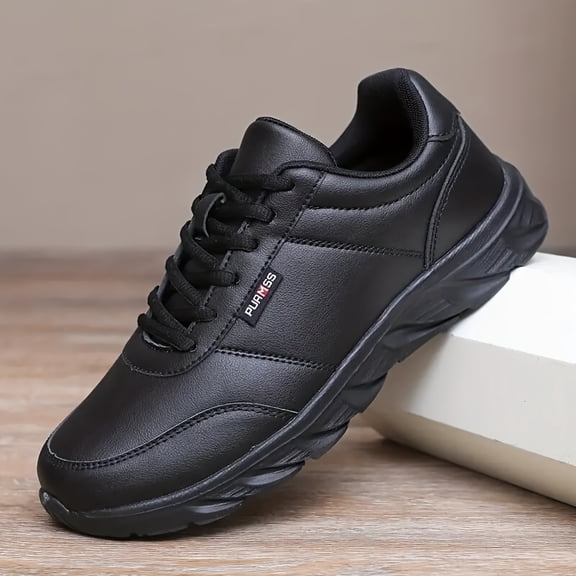 Men's Lightweight Casual Sports Shoes Running Sneakers in Black, Classic Travel Shoes - Stylish Comfortable Outdoor