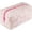 Pink, variant on Quilted Makeup Bag Floral Large Cute Cosmetic Bag Cotton Puffy Makeup Organizer Travel Makeup Pouch Aesthetic Portable Zipper Toiletry Storage Bag for Women Girls
