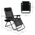 thumbnail image 3 of LammaLoe Zero Gravity Chair, Outdoor Lounge Chairs with Cup Holder, Black, 3 of 7