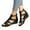 Black, variant on Viluyesy Womens Gladiator Sandals, Sole Toe Back Zipper Arch Support Comfort Casual Wedge Shoes Black